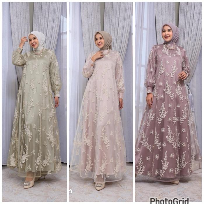 Marevi Senara Gamis Full Brukat Mewah Kekinian 2026 Cantik Dan Elegan