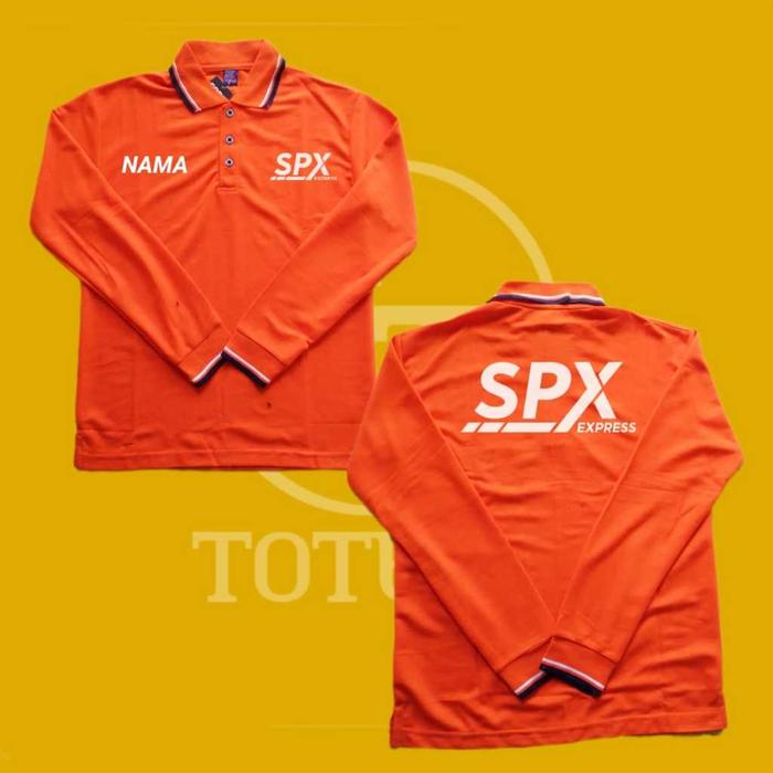 Legan panjang polo kerah cUSTOM NAMA baju polo spx express seragam pria