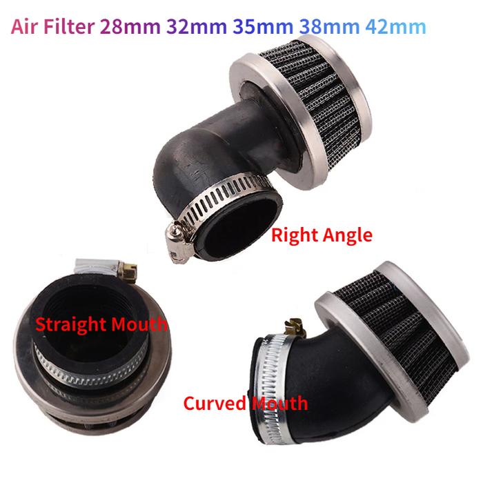 Air Filter 28mm 32mm 35mm 38mm 42mm Universal ATV Scooter Pit Dirt Bike Stright Curved Right Mini El