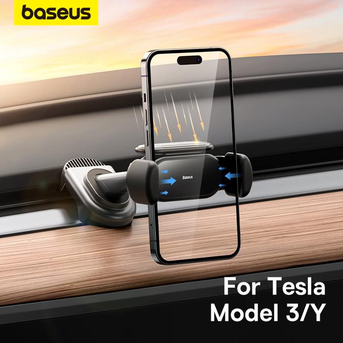 Baseus Solar Electric Car Phone Holder Stand 360 Degree Rotation