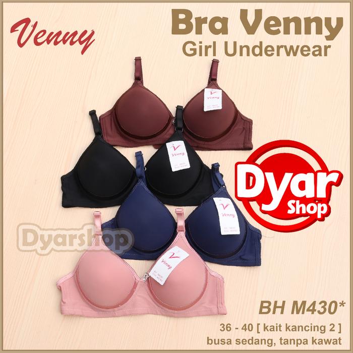 BH Venny M 430 | Venny Bra Busa Tanpa Kawat Setara Cup A - B Kait Kancing 2 BH Harian M430 - Dyarsho