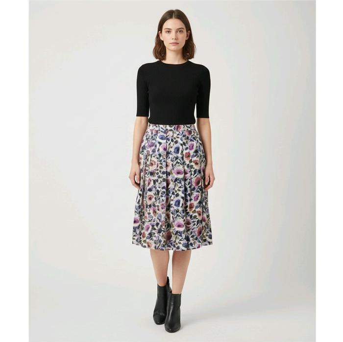 Pakaian baju Rok bawahan satin abstract PL