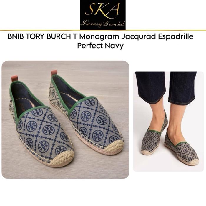 Tory Burch T Monogram Jacqurad Espadrille Perfect Navy