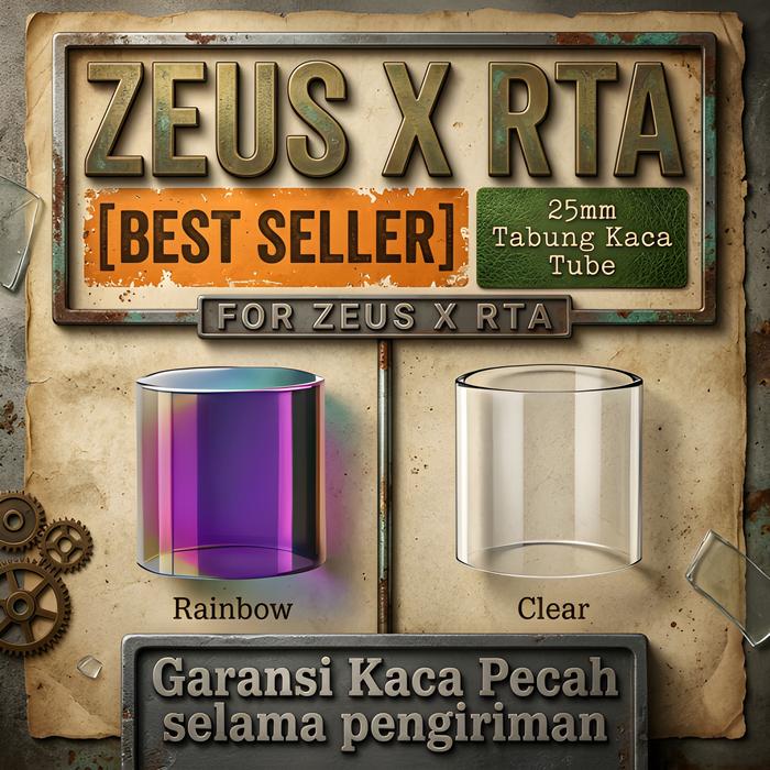 [BEST PRICE]  ZEUS X RTA Replacement Glass | 25 25mm Tabung Kaca Tube
