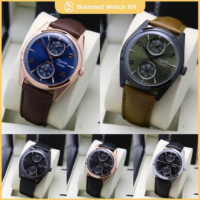ORIGINAL Jam Tangan Pria Alexandre Christie AC 6579 / AC6579 / 6579 Garansi Resmi 1 Tahun, Leather