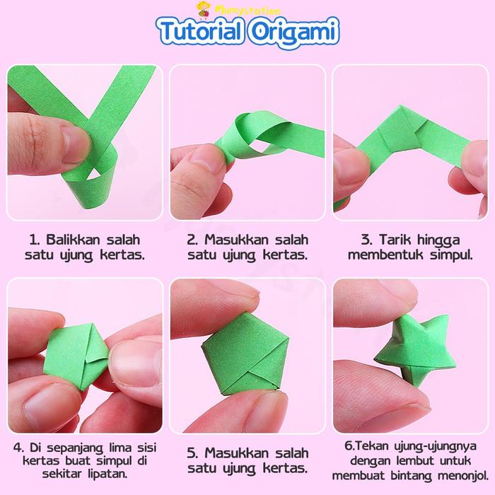 Origami Star Paper 540 Lembar Kertas Origami Origami Bintang Warna