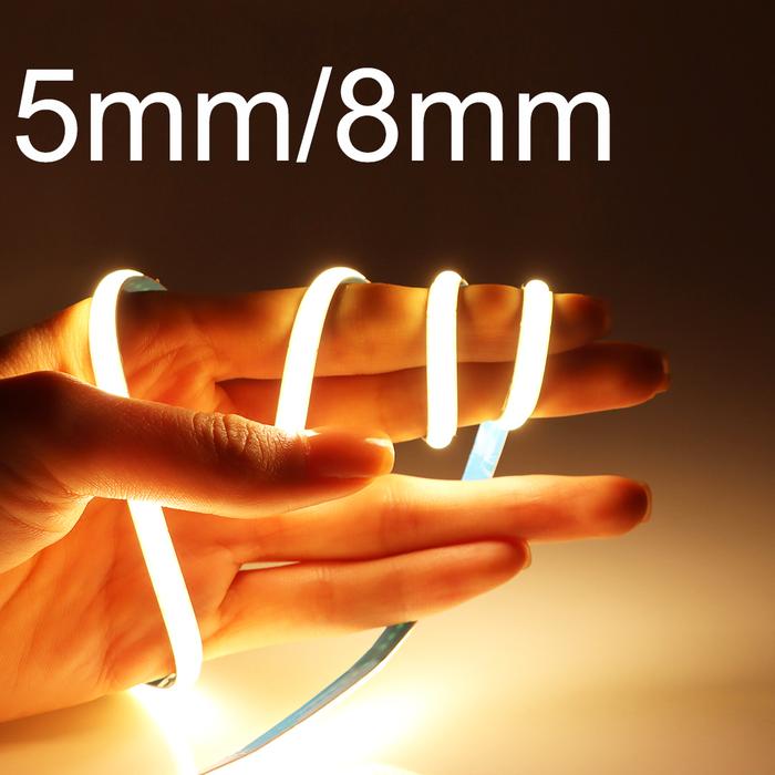 COB LED Strip Light 5mm 8mm DC 12V /5V High Bright TV led lamp Wall