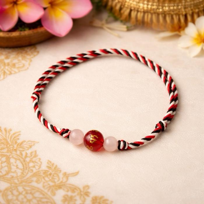 Gelang Tridatu Asli Rose Energi Cinta Kasih dan Pembuka Aura Keberuntungan Jodoh Asli Handmade