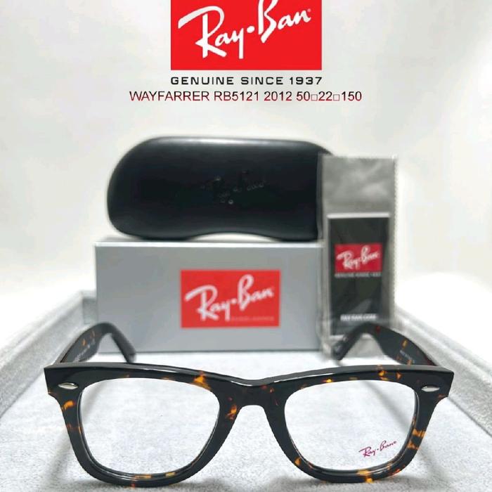 Ray-Ban Kacamata Wayfarrer RB5121 2012 50:22:150 Genuin sejak 1937 dengan Kotak dan Kaca
