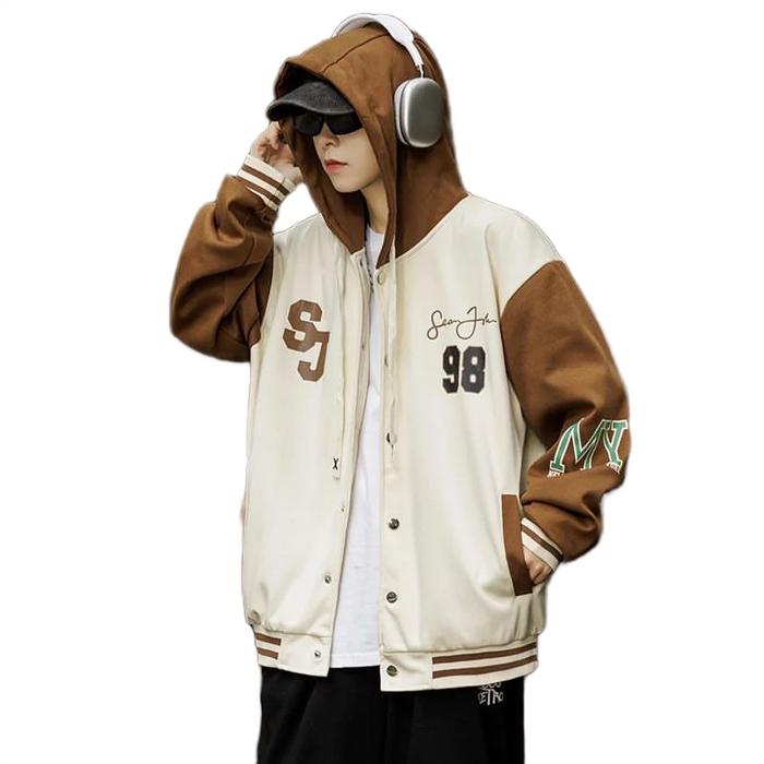 free ongkir sj 98 jaket baseball hoodie unisex  Nyaman Katun【l】 hoodie putih daily xxl rapi varsity 