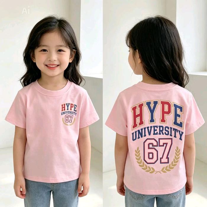 Kaos Anak kekinian sheikha kids store Kaos Atasan Anak Motif HYPE DB Desain Trendy Bahan Cotton Comb