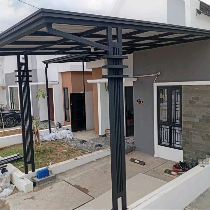 kanopi atap upvc singel,pake talang air dan propilan