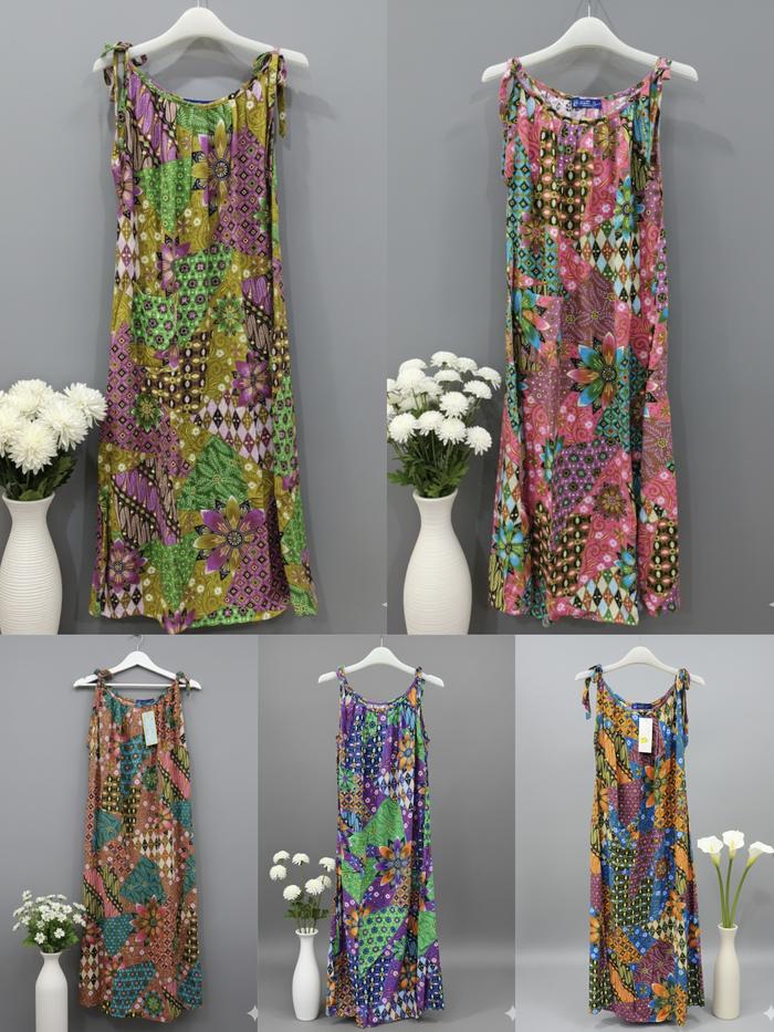 DASTER BATIK KENCANA UNGU MODEL TALI