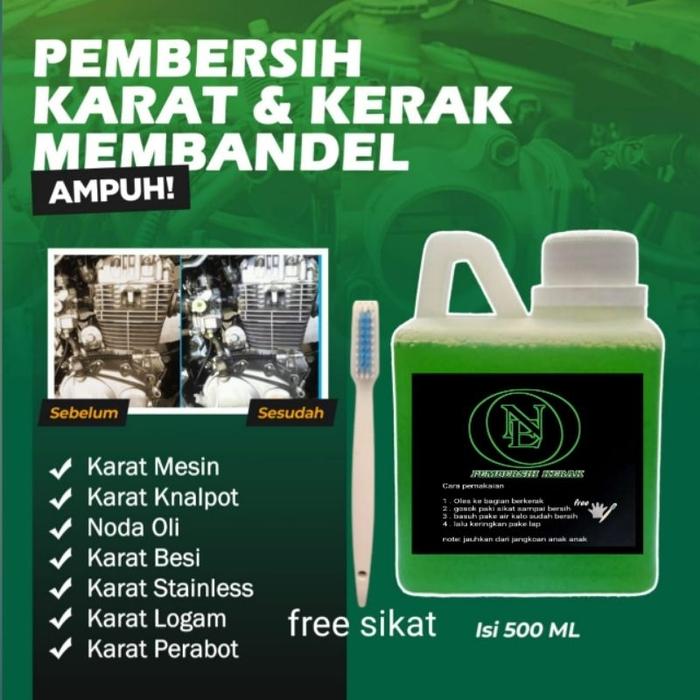 PEMBERSIH KARAT KERAK MESIN MOTOR free sikat