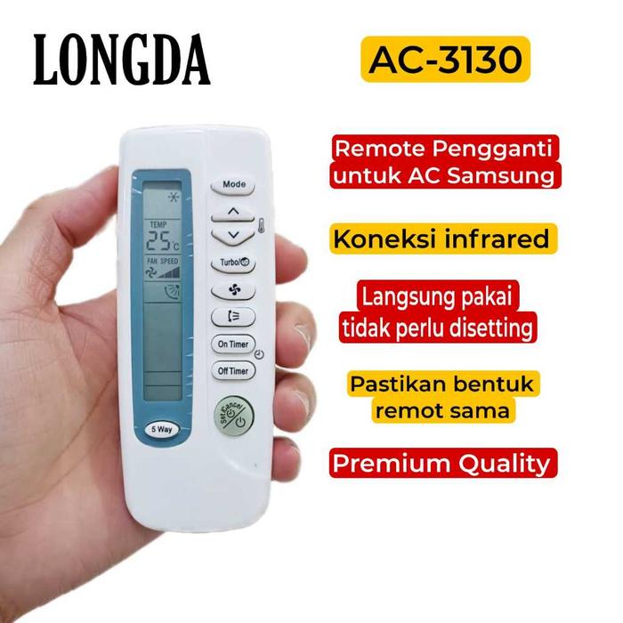 LONGDA AC 3130 Remote Pengganti untuk AC Samsung