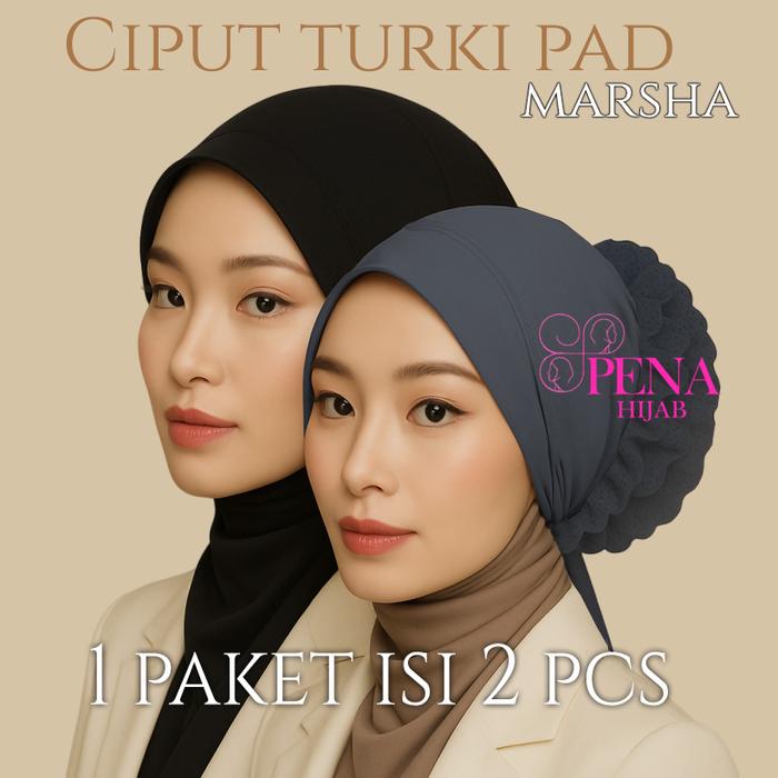 PENA Hijab Ciput Turki Ped Marsha 2PICS DALAMAN Krudung Jilbab Dalaman Cepol Besar Inner Ciput Daily