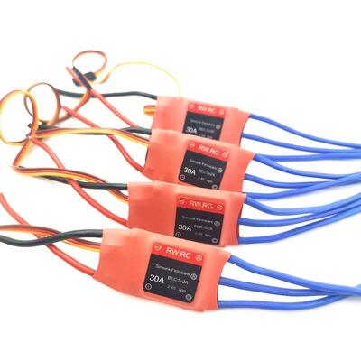 RW RC Lain 30A Tanpa Sikat ESC 5V2A BEC 2S 3S untuk RC Model Sayap