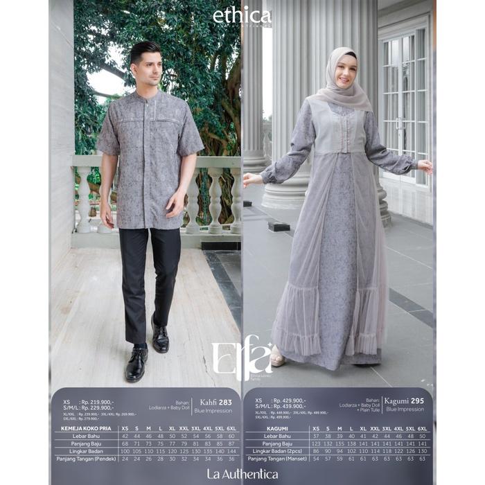 Safitiri Couple 178 Blue Impression Ethica Original Gamis Dewasa Kagumi 295 Blue Impression Koko Dew