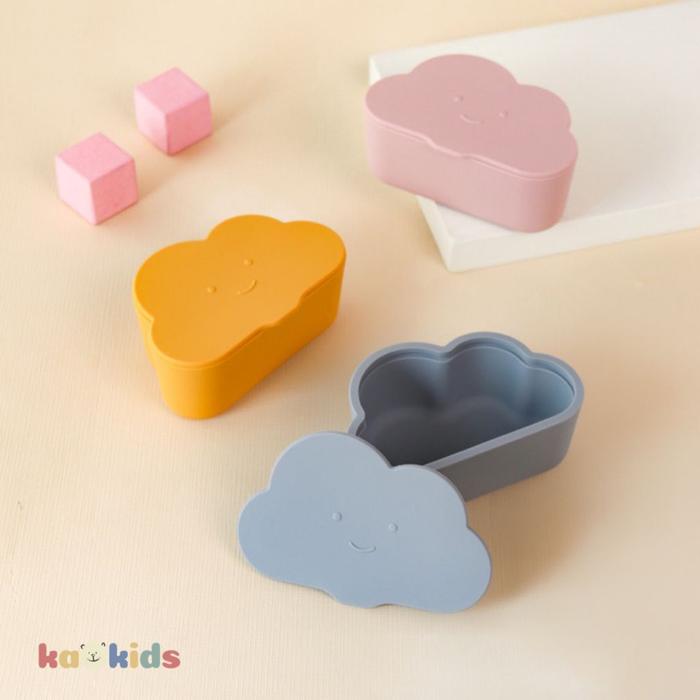 READY KAOKIDS Cloud Silicone Snack Box / Kotak Makanan Kecil Anak dan Bayi / Wadah MPASI Silikon