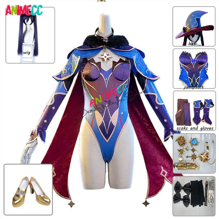 Animecc Game Genshin Impact Cosplay Mona Costume Girls Women
