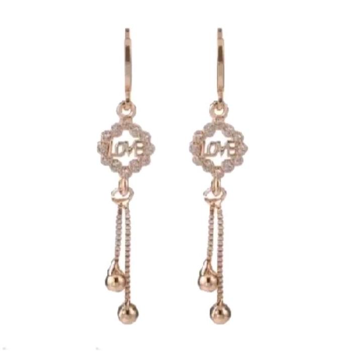ANTING TITANIUM JURAI LOVE TENGGA PERHIASAN WANITA ELEGAN ANTI KARAT TIDAK MUDAH LUNTUR TAHAN LAMA E
