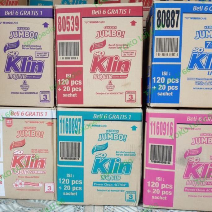 (Cooger) Soklin Liquid Sachet Jumbo 1 Dus/Karton (Ecer 1)All Varian Warna