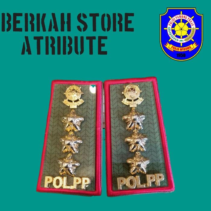 PANGKAT PDH POLPP GOLONGAN 4B LIST MERAH - EXCLUSIVE Kain