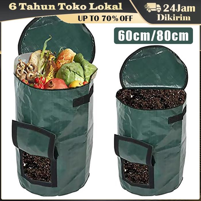 60/80CM Compost Bag Tas Kompos Olah Limbah Daun Sampah Organik Planter Bag / Planterbag Compos