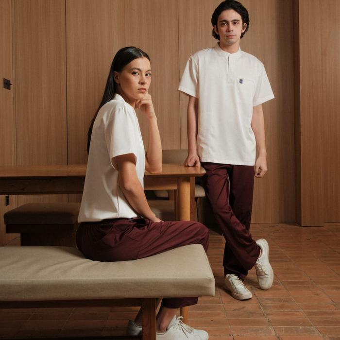 Baju Jaga MANDARIN PLUS - FIRE Scrubs Theatre Blues Cardinal