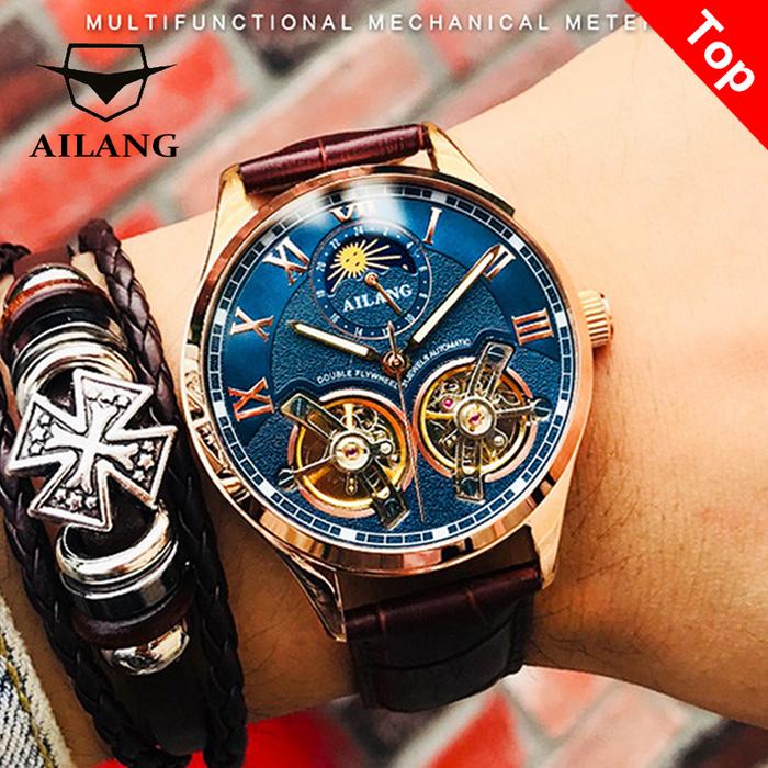 AILANG Original Design men's Double Flywheel Automatic Mechanical
