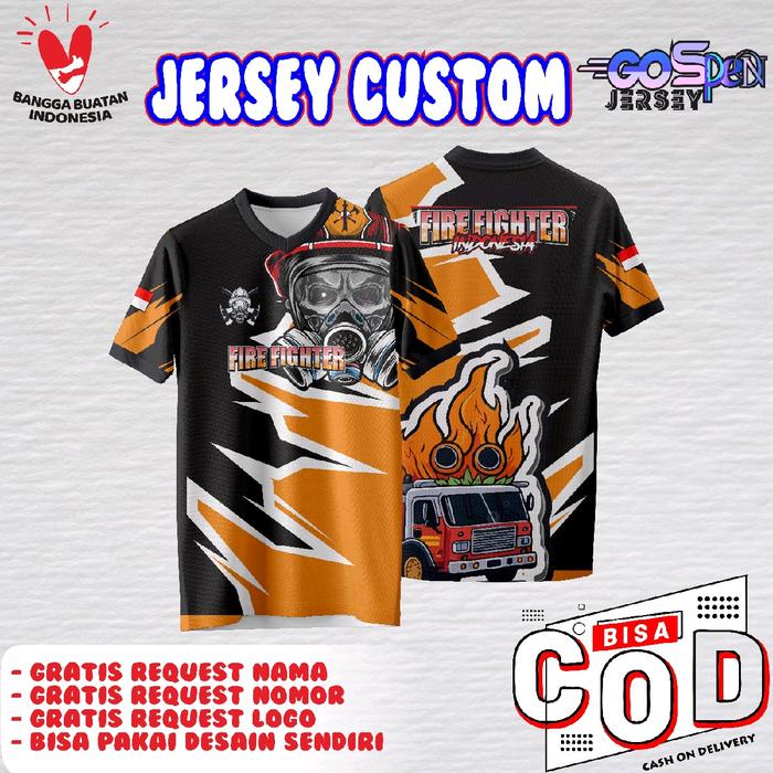 JERSEY DAMKAR CUSTOM DESAIN BEBAS REQUEST