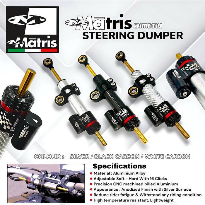 NEW Stabilizer MATRIS Carbon Pendek & Panjang / Steering Dumper Matris