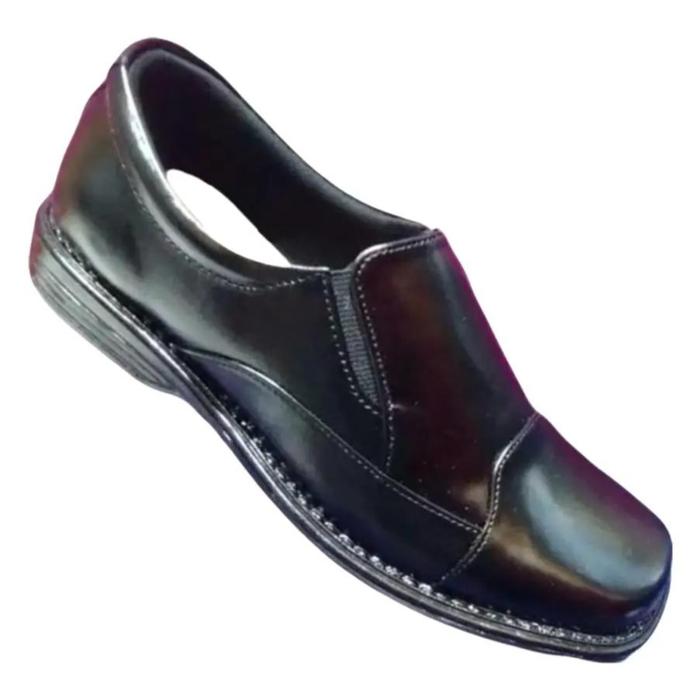 Sepatu Pantofel Pria Kulit Asli Anak Laki-laki Hitam Karet Fantofel Kerja Material Kulit Sapi Asli L