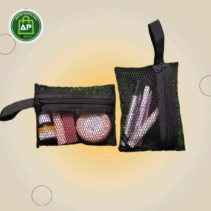 Dompet Jaring Kosmetik multiguna Bahan jaring nilon