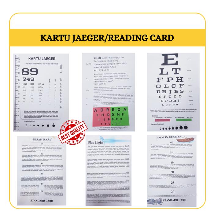 Kartu Jaeger, Reading Card, Jaeger Card (SUDAH DI LAMINATING) [KJRC]