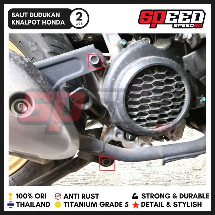Probolt Baut Dudukan Knalpot Beat Scoopy Kau Grade 5 King Nut