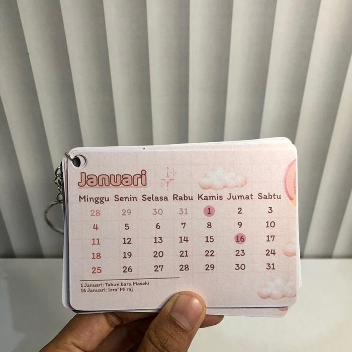 Gantungan kalender mini custom || Kado atau souvenir Gantungan