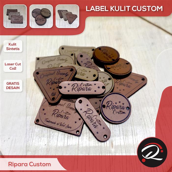 Label Kulit CUSTOM 25PCS . label tas rajut . label jeans . label kulit custom nama