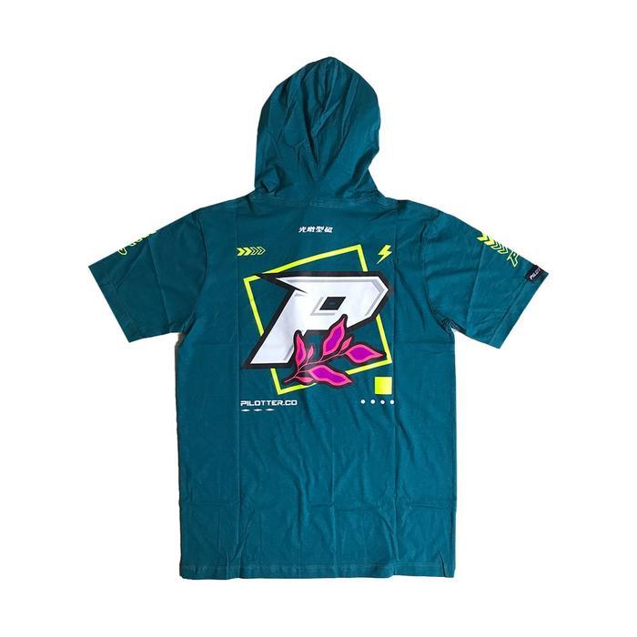 KAOS HOODIE PILOTTER HIJAU FREE STIKER