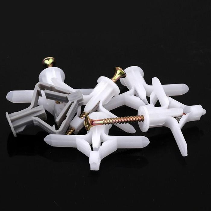 Pengencang Skrup Gypsum 50pcs Skrup Gipsum Set Skrup Ekspansi Pengencang Baut Bolt Toggle Gypsum