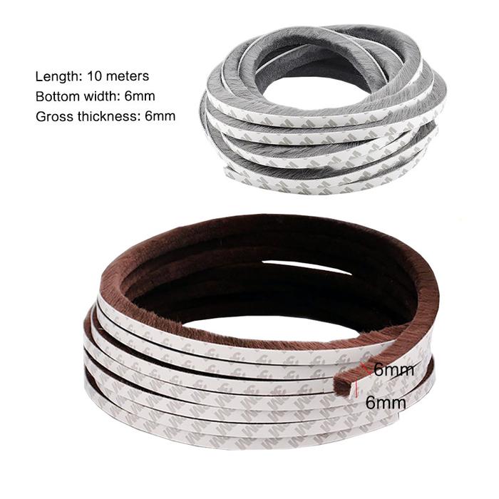 Door Seal Strip Mohair Moher Penutup Celah Pintu Bawah Bulu