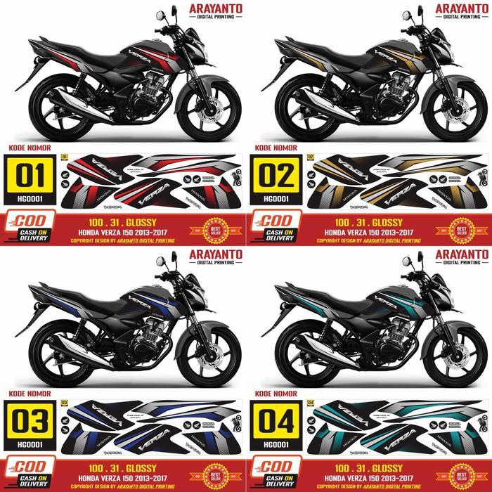 Stiker Striping Honda Verza 150 2013-2017 Variasi Decal Grafis HG0001