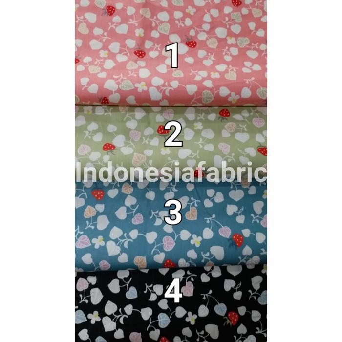 Kain Bahan Katun Jepang Tokai Senko Motif Strawberry