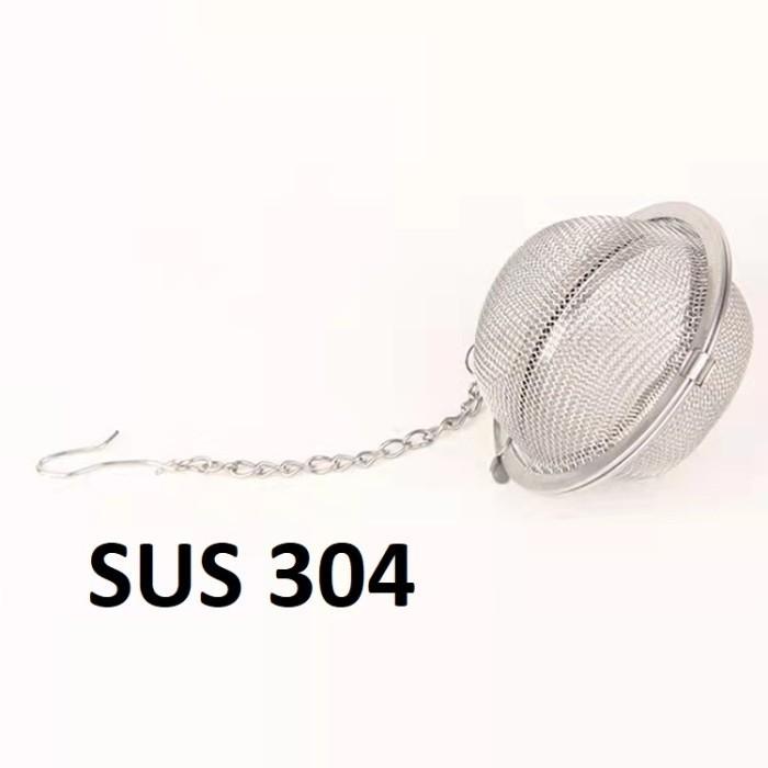 Tea Ball Strainer Infuser Stainless Chain Saringan Teh bulat