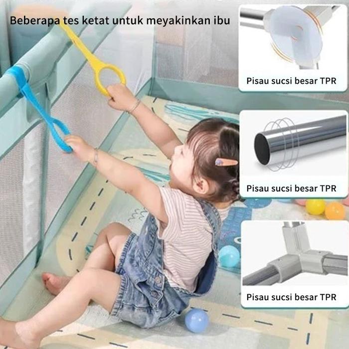 TERLARIS 【COD】Pagar Bayi Bermain Pagar Pintu Untuk Bayi Baby Playfence playpen Pagar Bayi Kolam Main