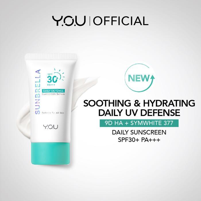 YOU Sunbrella Sunscreen Series | Daily Defense SPF 30 PA+++ | Triple UV Elixir | Tone Up UV SPF50+ P