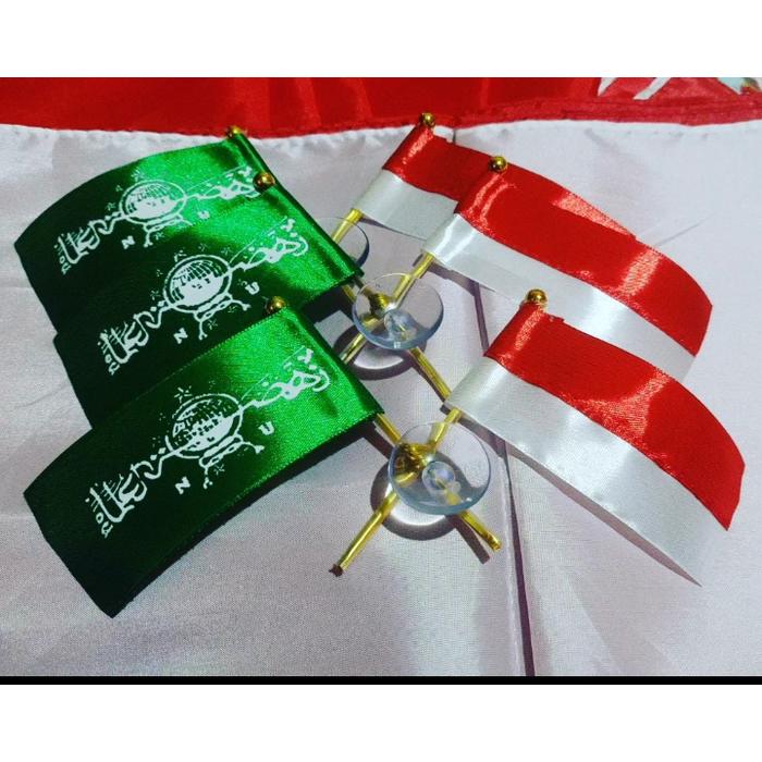 Bendera silang NU dan Indonesia