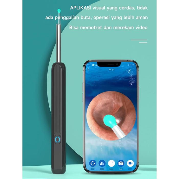 Korek Kuping Kamera LED NE3 Korek Kuping Kamera Wireless 130MAH - Alat Pembersih Telinga Kamera LED