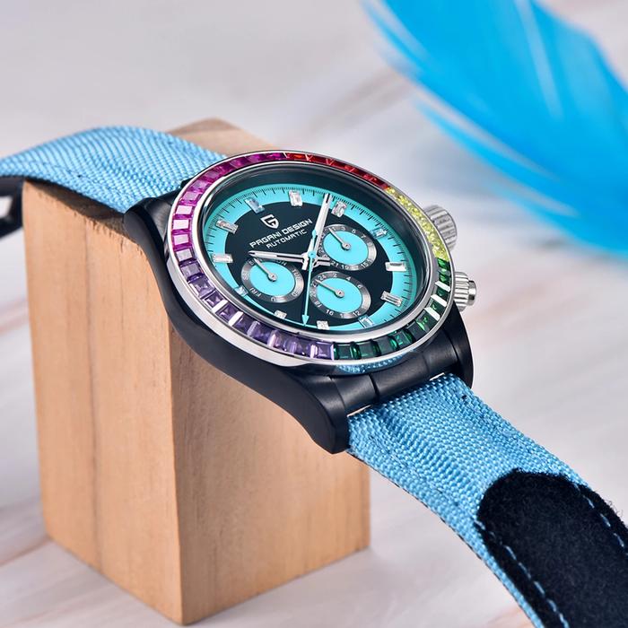 PAGANI DESIGN V2 40MM Rainbow Circle Luxury Men's Mechanical Watch Multifunction Automatic Watch Men