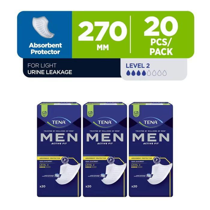 STOK TERBATAS !!!! TENA MEN LEVEL 2, 20 PADS TERJANGKAU